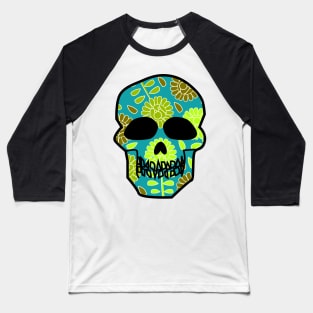 Floral skull Baseball T-Shirt